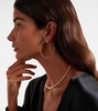 18kt gold hoop earrings with diamonds