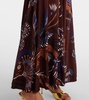 Delicate Garden ruched maxi dress