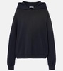 Logo cotton-blend jersey hoodie