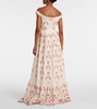 Achiote Florero embroidered linen maxi dress