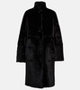 Britanny reversible leather and shearling coat