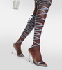 x Sergio Rossi Marquise denim sandals