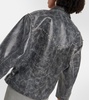 Distressed leather jacket