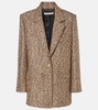 Oversized tweed lamé blazer