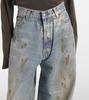 2023 coated mid-rise wide-leg jeans