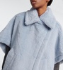 Tebe alpaca, wool, and silk teddy cape