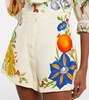 Flores floral high-rise shorts