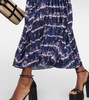 Sif printed pleated maxi skirt