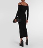 Ribbed-knit cutout top