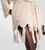 Natural Chevron cotton and linen-blend cardigan