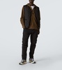 Goggle cotton fleece zipped hoodie