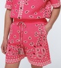 Bandana cotton-blend piqué shorts