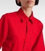 Virgin wool canvas shirt dress