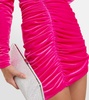 Ruched velvet minidress