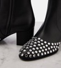 60 embellished leather ankle boots