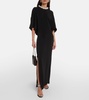 Crystal-braided maxi dress