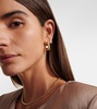 18kt gold reversible hoop earrings with diamonds