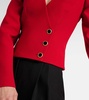 Pleated wool blazer