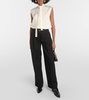High-rise virgin wool pants