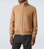 Padded shearling-trimmed cashmere blouson