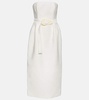 Strapless midi dress