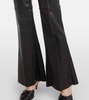 High-rise leather pants