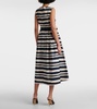 Esmeralda striped cotton midi dress