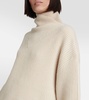 Ribbed-knit wool turtleneck sweater