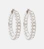 Jahleel large crystal-embellished hoop earrings