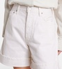 High-rise denim shorts