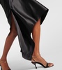Halterneck silk-blend midi dress