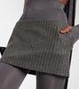 Pinstripe low-rise miniskirt