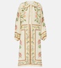 Zircon Bisutería floral linen kaftan