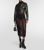 Leather platform ankle boots