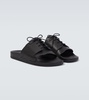 Lace-up rubber slides