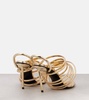 Spiral 90 metallic leather sandals