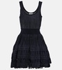 Ribbed-knit minidress