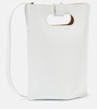 Folded Small leather tote bag