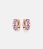 Lola 18kt rose gold hoop earrings with diamonds and sapphires