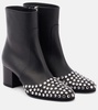 60 embellished leather ankle boots