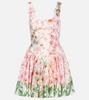 Pluma Jardinera linen minidress