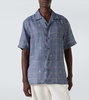 Printed linen shirt