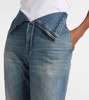 Faded high-rise bootcut jeans