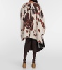 Caped jacquard sweater