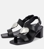Le Cœur leather sandals
