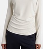 Catullo ruched crêpe jersey top