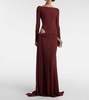 Draped crêpe jersey gown