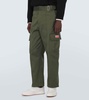 Mid-rise cotton cargo pants