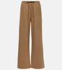 Wool and cashmere wide-leg pants
