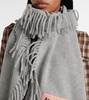 Fringed wool scarf